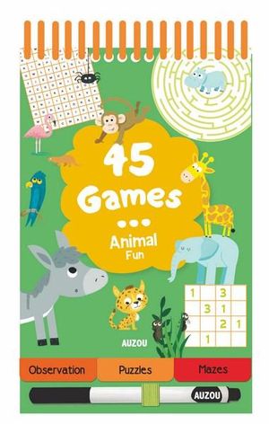 Cover for Auzou Publishing · 45 Games Animal Fun (Paperback Book) (2018)