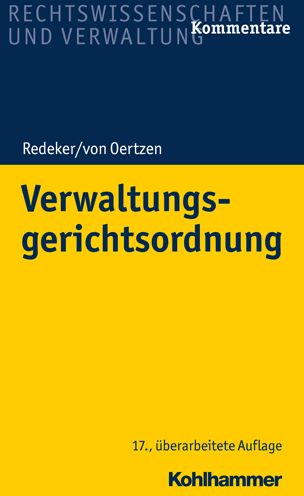 Cover for Redeker · Verwaltungsgerichtsordnung (Book) (2021)