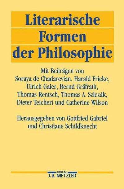 Cover for Literarische Formen der Philosophie (Paperback Book) (1990)