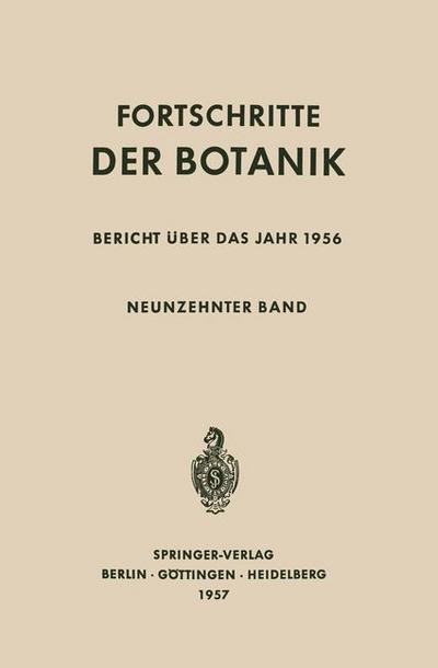 Bericht UEber Das Jahr 1956 - Progress in Botany - Ulrich Luttge - Books - Springer-Verlag Berlin and Heidelberg Gm - 9783642946905 - February 28, 2012