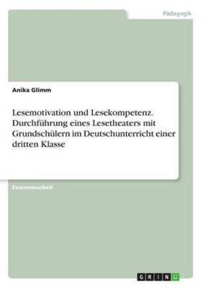 Cover for Glimm · Lesemotivation und Lesekompetenz. (Book) (2016)