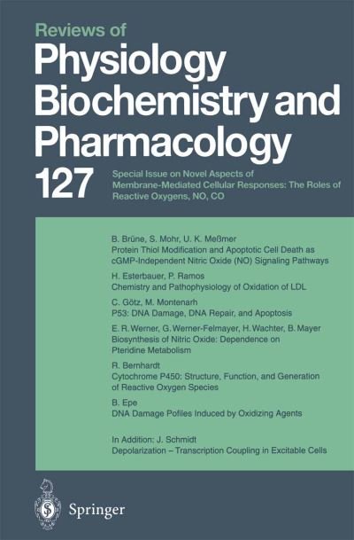 Cover for B Brune · Reviews of Physiology, Biochemistry and Pharmacology - Reviews of Physiology, Biochemistry and Pharmacology (Paperback Book) [Softcover Reprint of the Original 1st Ed. 1996 edition] (2014)