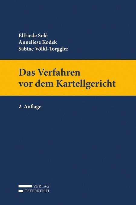 Cover for Solé · Das Verfahren vor dem Kartellgeric (Book)