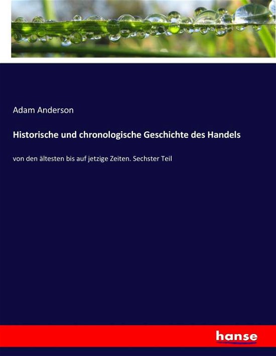 Cover for Anderson · Historische und chronologische (Book) (2017)