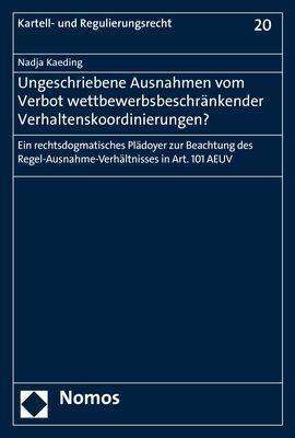 Cover for Kaeding · Ungeschriebene Ausnahmen vom Ve (Book) (2017)