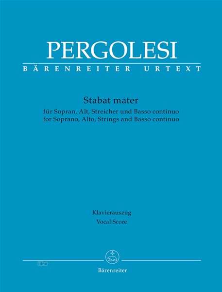 Cover for Pergolesi · Pergolesi:stabat Mater,ka.ba7679-90 (Book)