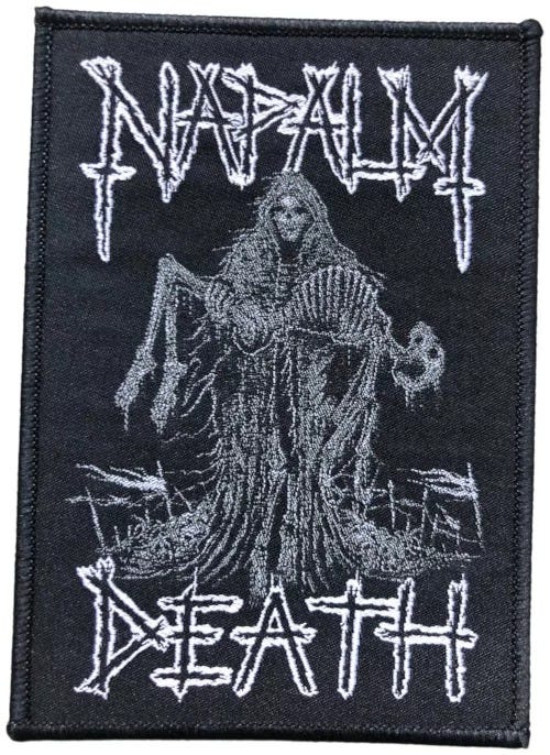 Cover for Napalm Death · Patch Reaper - Black Border (11,6 x 8,1 cm) (MERCH) (2023)