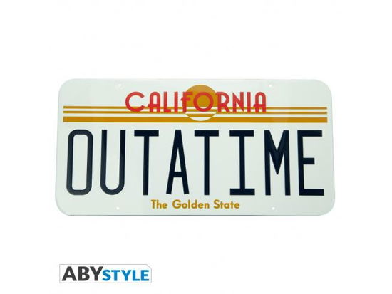 Cover for Back To The Future: ABYstyle · Outatime (Metal Plate 28X38 Cm / Targa Metallica) (MERCH)