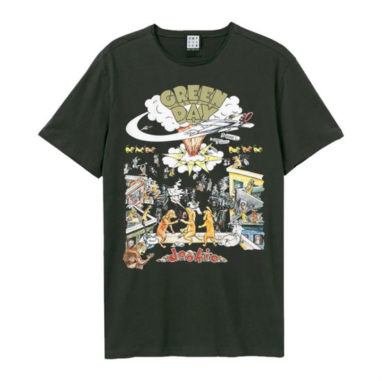 Green Day Dookie Amplified Vintage Charcoal Small T Shirt - Green Day - Marchandise - AMPLIFIED - 5054488687906 - 10 juin 2022