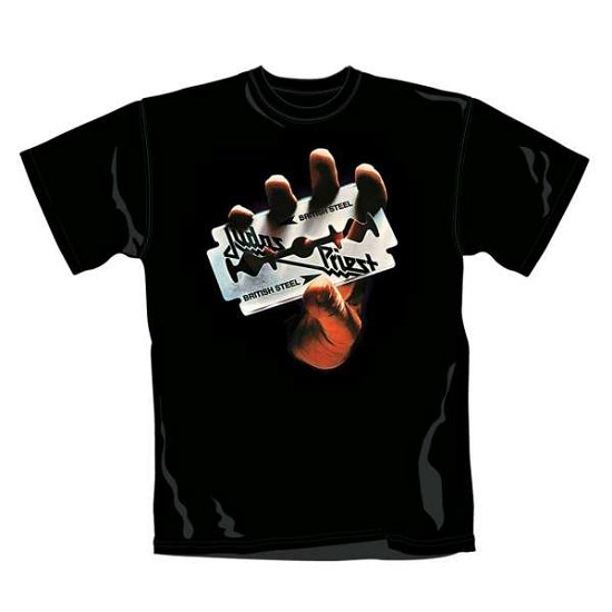Cover for Judas Priest · Judas Priest - British Steel Mens T-shirt Black Polybag (CLOTHES) [size L] (2010)