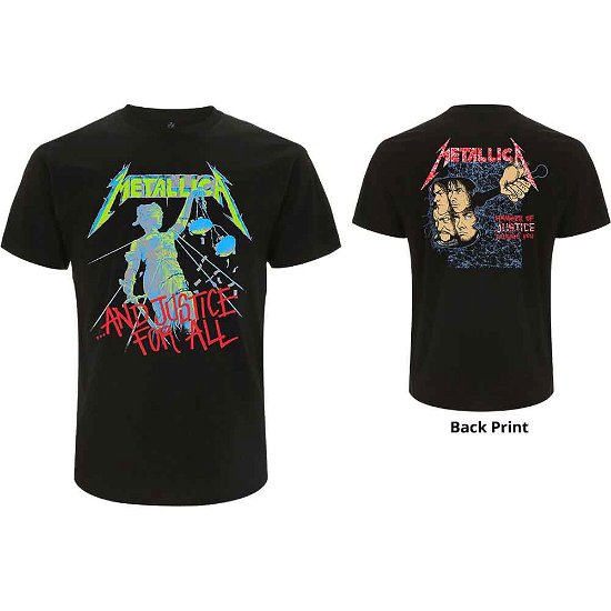 Metallica Unisex T-Shirt: And Justice For All (Original) (Back Print) - Metallica - Merchandise - PHD - 5056187711906 - 17. december 2018