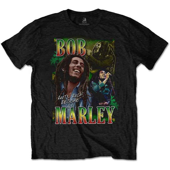 Bob Marley Unisex T-Shirt: Roots, Rock, Reggae Homage - Bob Marley - Merchandise -  - 5056368668906 - 