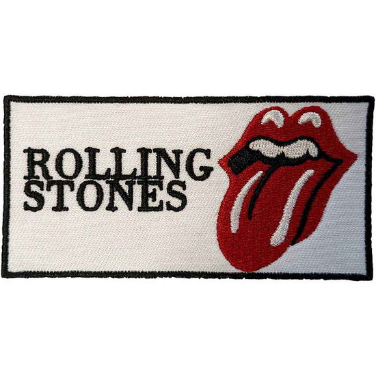 The Rolling Stones Standard Woven Patch: Text Logo - The Rolling Stones - Fanituote -  - 5056561098906 - 