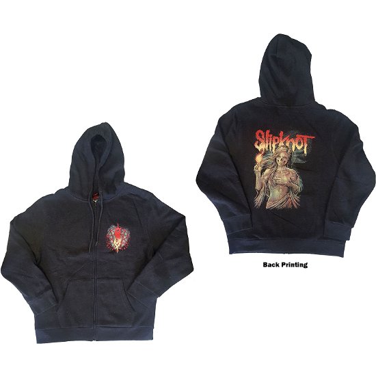 Slipknot Unisex Zipped Hoodie: Burn Me Away (Back Print) - Slipknot - Merchandise -  - 5056737219906 - 