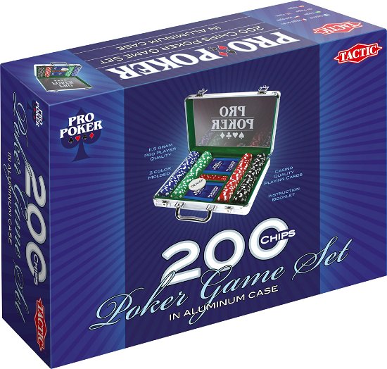 Cover for Tactic · Pro Poker koffer: 200 chips (03090) (Spielzeug)