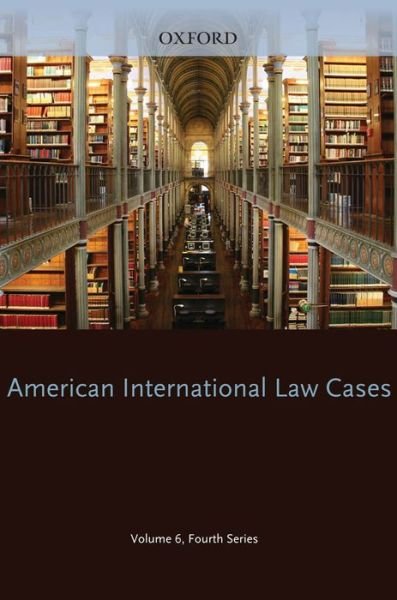 Cover for USA Oxford University Press · American International Law Cases Fourth Series 2009 Volume 6 (Innbunden bok) (2011)