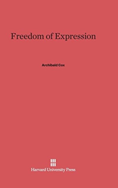 Cover for Archibald Cox · Freedom of Expression (Hardcover Book) (1980)