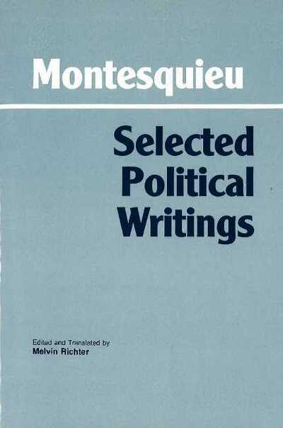 Cover for Montesquieu · Montesquieu: Selected Political Writings (Paperback Book) [2 Revised edition] (1990)