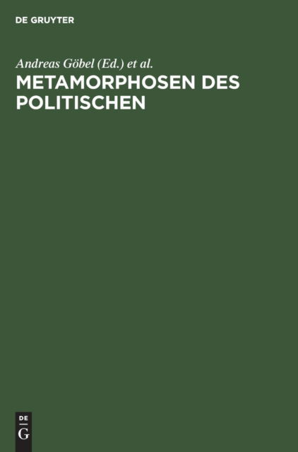 Cover for Vch · Metamorphosen DES Politischen Grundfragen Plitischer Einheitsbildung Seit Den 20er Jahren (Inbunden Bok) (1995)