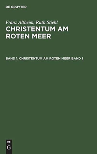 Cover for Maria-Luise V Graberg · Christentum am Roten Meer (Innbunden bok) (1971)