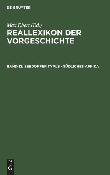 Cover for Max Ebert · Seedorfer Typus - Sudliches Afrika (Hardcover Book) (1928)