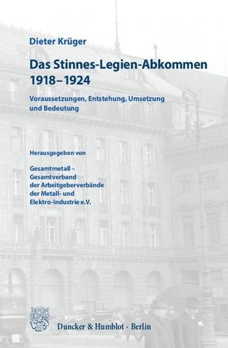 Cover for Krüger · Das Stinnes-Legien-Abkommen 1918 (Book) (2018)