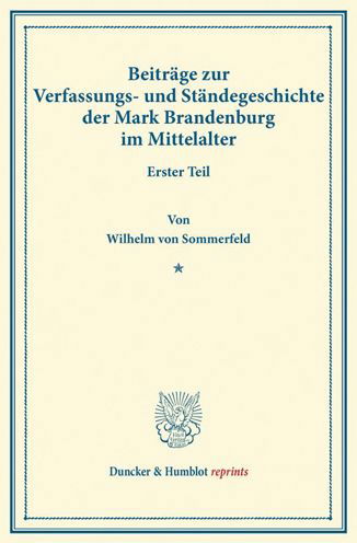 Beiträge zur Verfassungs- un - Sommerfeld - Books -  - 9783428170906 - February 3, 2014