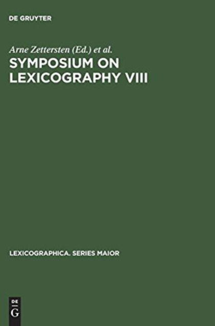 Cover for Symposium on Lexicography VIII (Paperback Book) (1999)