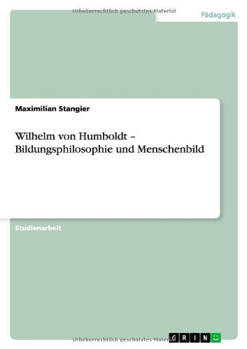 Cover for Stangier · Wilhelm von Humboldt   Bildung (Book) [German edition] (2011)