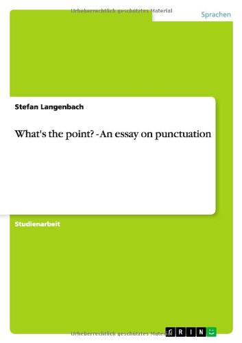 Cover for Langenbach · What's the point? - An essay (Paperback Book) [German edition] (2011)