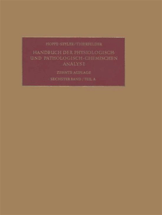 Cover for Abraham  Rudolf · Enzyme: Teil a - Handbuch Der Physiologisch- Und Pathologisch-chemischen Anal (Paperback Bog) (2014)