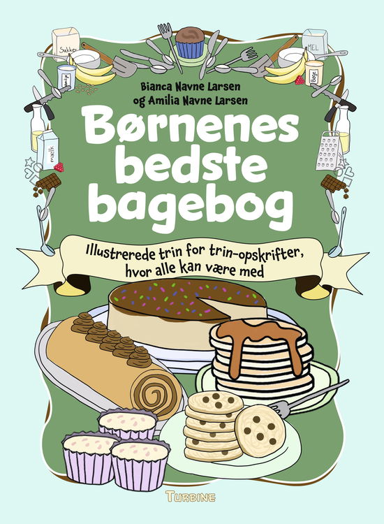 Cover for Bianca Navne Larsen og Amilia Navne Larsen · Børnenes bedste bagebog (Inbunden Bok) [1:a utgåva] (2024)