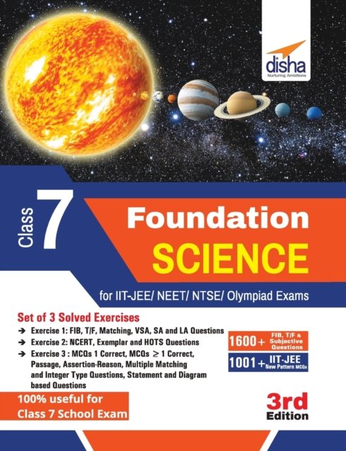 Cover for Disha Experts · Foundation Science for IIT-JEE/ NEET/ NTSE/ Olympiad Class 7 - 3rd Edition (Paperback Book) (2019)