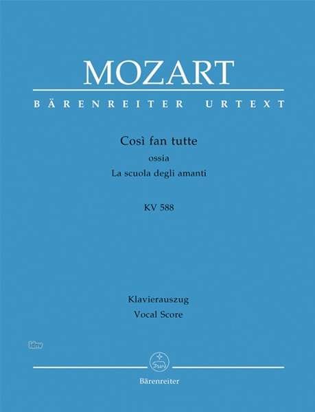 Cover for Wolfgang Amadeus Mozart · Mozart:Cosi f.tutte KV588,KA.BA4606-90 (Book) (2024)