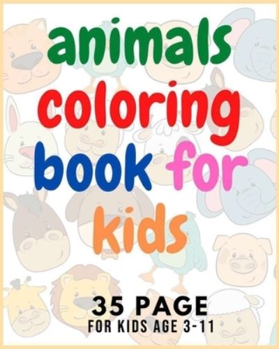 Cover for Youness Maach · Animal Coloring Book (Paperback Book) (2020)