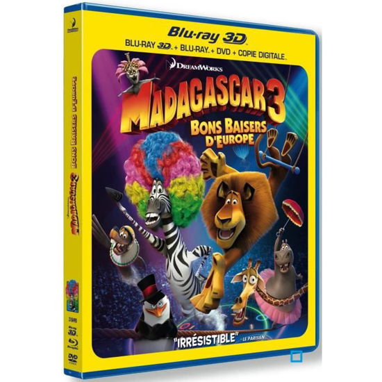 Cover for Madagascar 3 3d/blu-ray+dvd (Blu-ray) (1901)