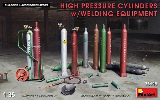 Cover for MiniArt · 1/35 High Pressure Cylinders W/welding Equip. (Leketøy)