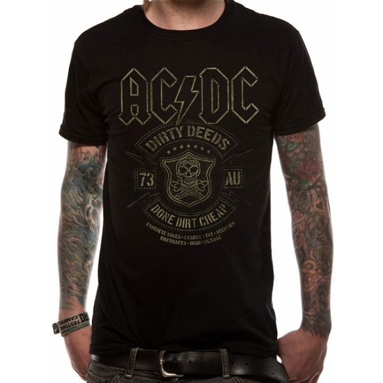 T-shirt (Uomo-s) Black Done Cheap - AC/DC - Fanituote - CID - 5054015149907 - 