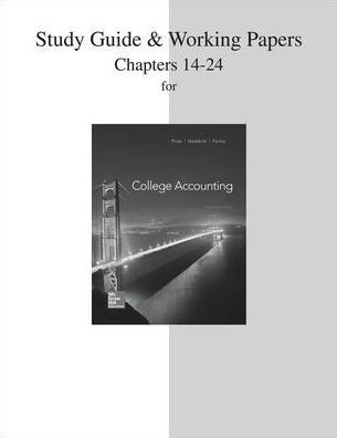 Cover for John Price · Study Guide and Working Papers Chapters for College Accounting (Paperback Book) (2014)