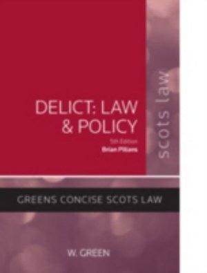 Cover for Brian Pillans · Delict: Law and Policy (Pocketbok) [Ed edition] (2014)