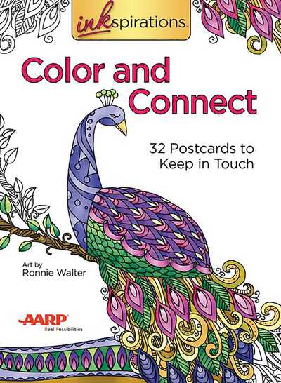 Cover for Ronnie Walter · Inkspirations Color and Connect : 32 Postcards to Keep in Touch (Board book) (2017)