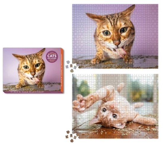 Cover for Andrew Marttila · Cats on Catnip 2-in-1 Double-Sided 1,000-Piece Puzzle (Book) (2023)