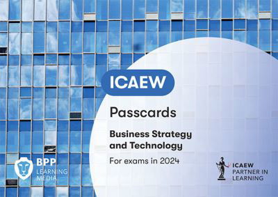 Cover for BPP Learning Media · ICAEW Business Strategy and Technology: Passcards (Spiral Book) (2023)