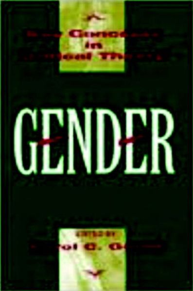 Gender - Key Concepts in Critical Theory - Carol C. Gould - Books - Prometheus Books - 9781573925907 - 1997