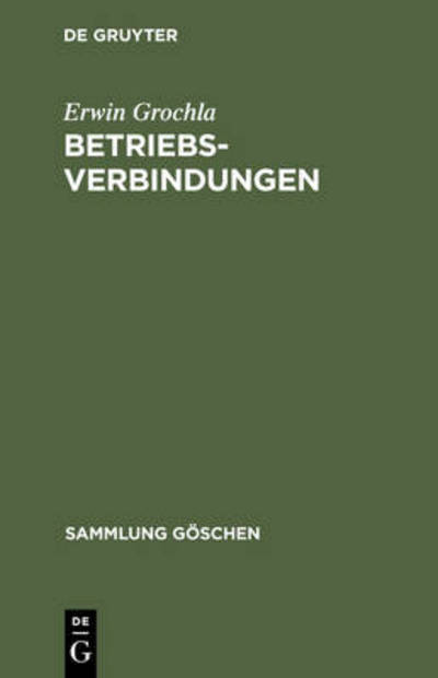 Cover for Grochla · Betriebsverbindungen (Book) [German edition] (1969)