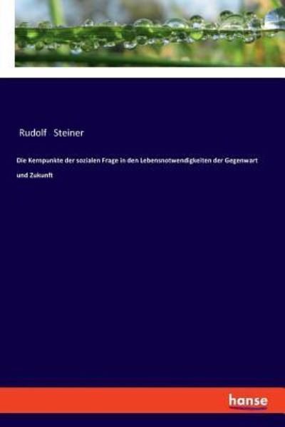 Die Kernpunkte der sozialen Frage in den Lebensnotwendigkeiten der Gegenwart und Zukunft - Rudolf Steiner - Livros - Hansebooks - 9783337361907 - 8 de novembro de 2018