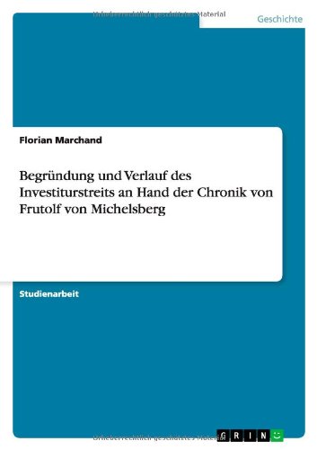 Cover for Marchand · Begründung und Verlauf des Inv (Book) [German edition] (2010)