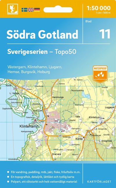 Cover for Sodra Gotland - Sverigeserien Topo50 (Map) (2025)