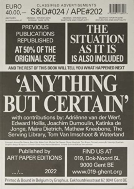 Anything But Certain (Paperback Bog) (2022)
