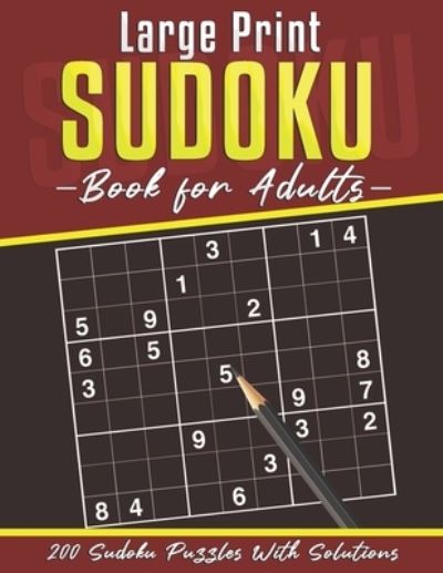 Cover for Agenda Book Edition · Large Print Sudoku Book for Adults (Paperback Book) (2020)